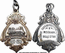 жетон в память постройки 1000-го паровоза на Харьковском заводе 1897-1903 г.   Золото, серебро, эмаль.